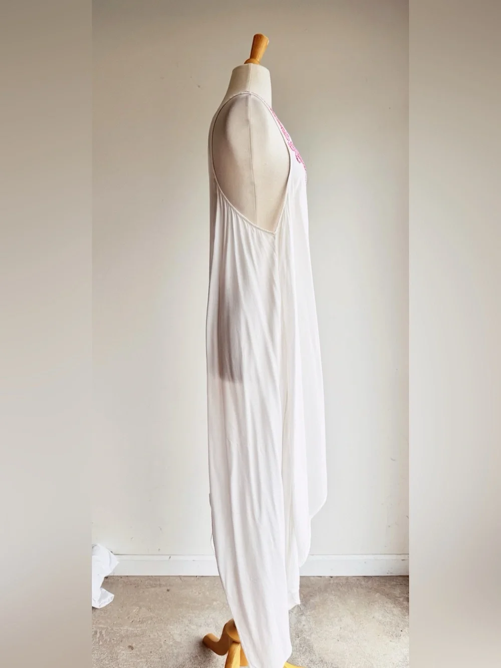 6 Shore Road White Embroidered Handkerchief Tunic Dress Large | Boho Beach Cover
